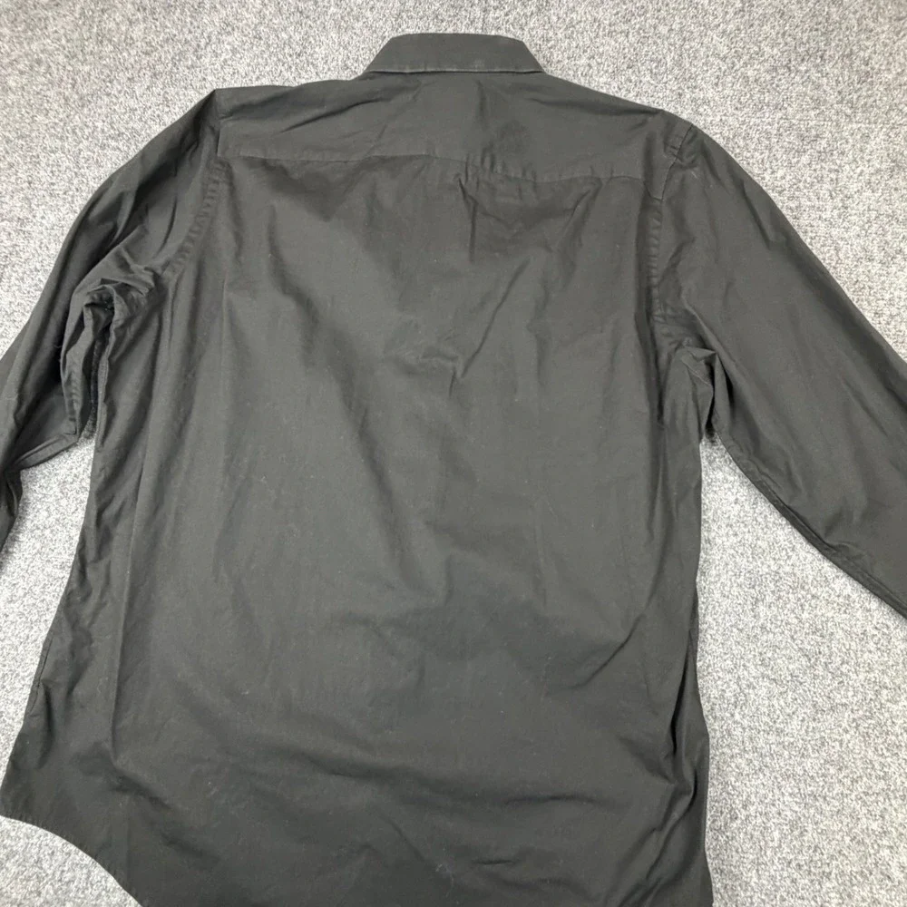 Banana Republic Mens XL Black Stretch Long Sleeve Button Down Dress Shirt